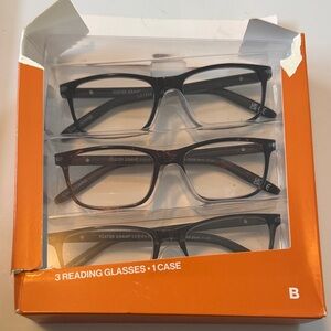 Foster Grant Black Reading Glasses Trio NIP